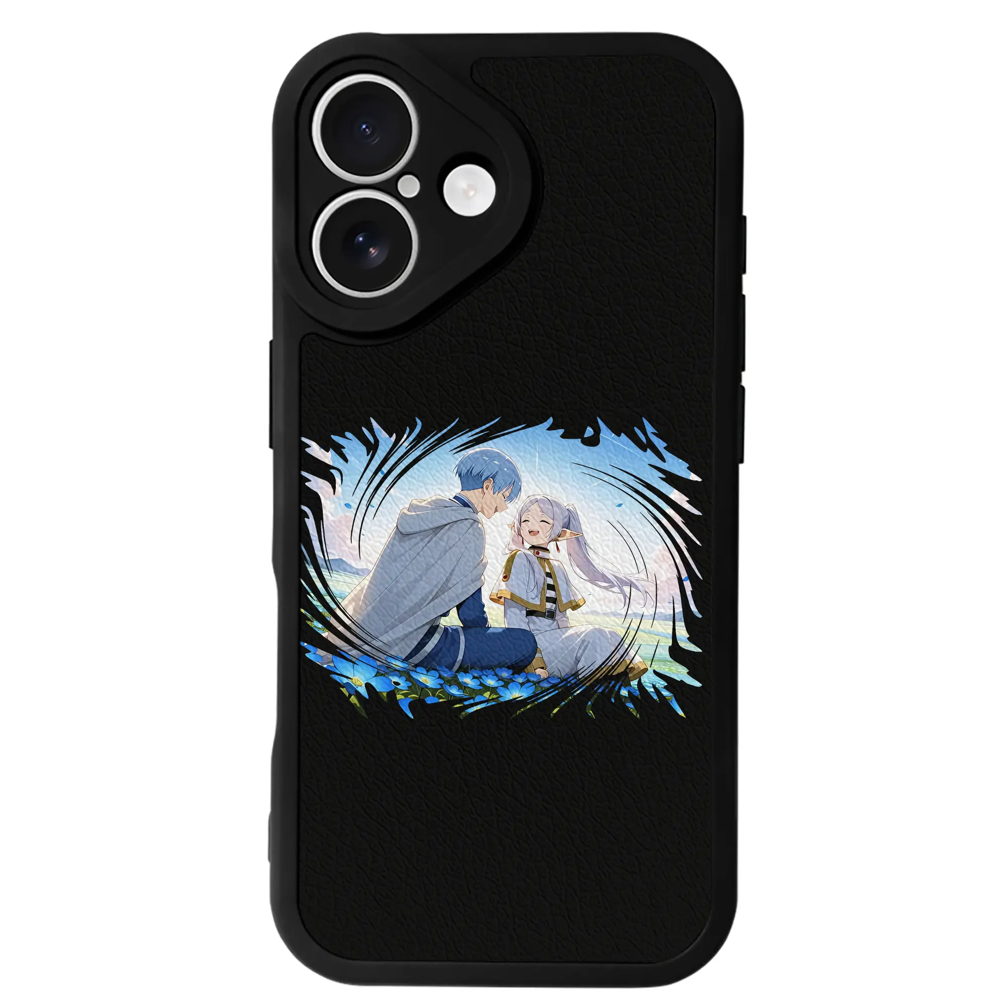 葬送のフリーレン（Frieren） グッズ,ヒンメル（Himmel） - IPhone 16シリーズ対応 ・ シリコンスマホケース ・ レザー調 ・ 高精度フィット ・ 耐衝撃 ・ ワイヤレス充電対応 ・ 精密カット